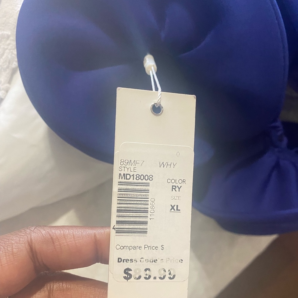 Royal blue dress that will be great for a ball.